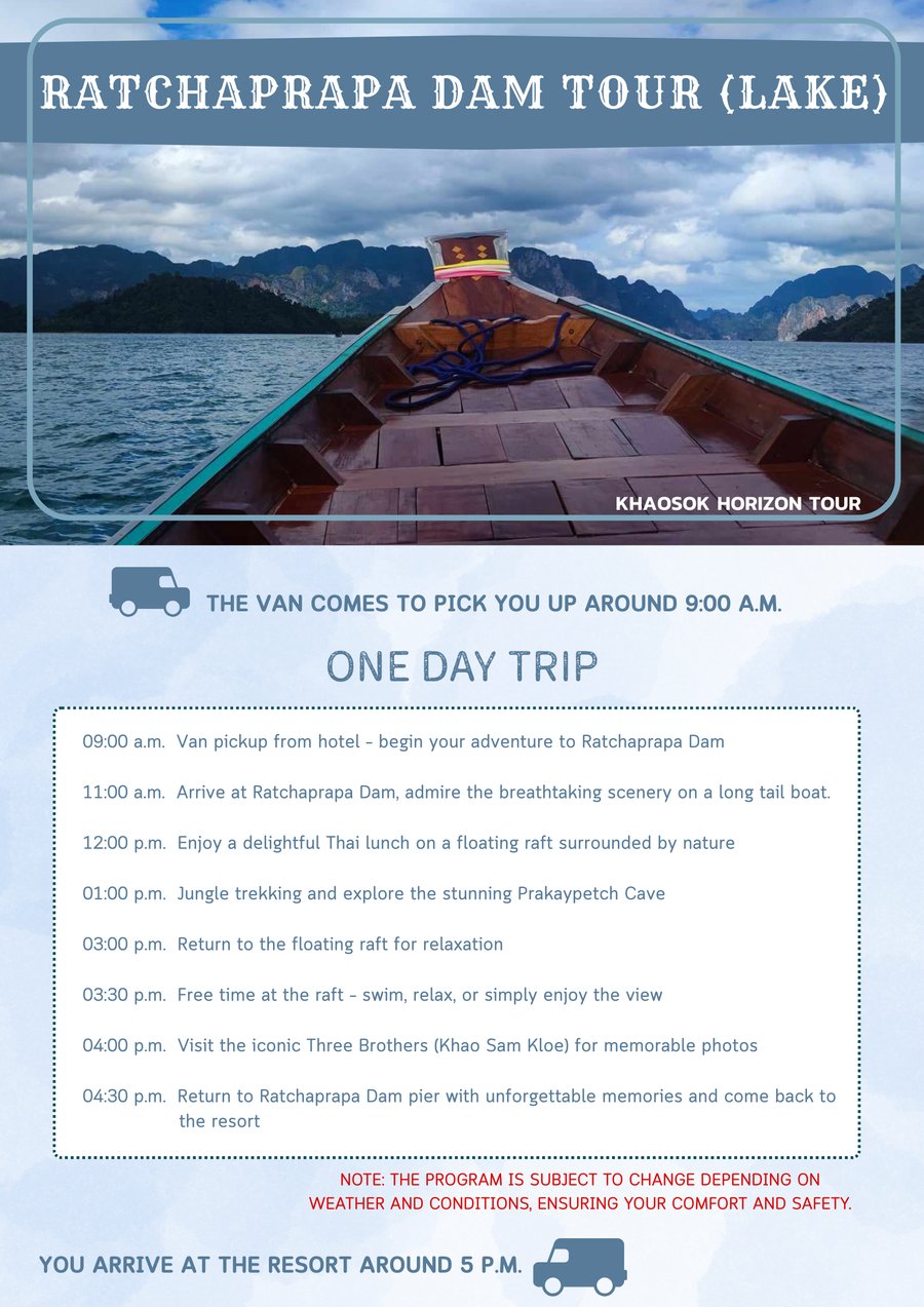Ratchaprapha Dam one-day itinerary